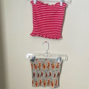 2 tube tops - both size XS
